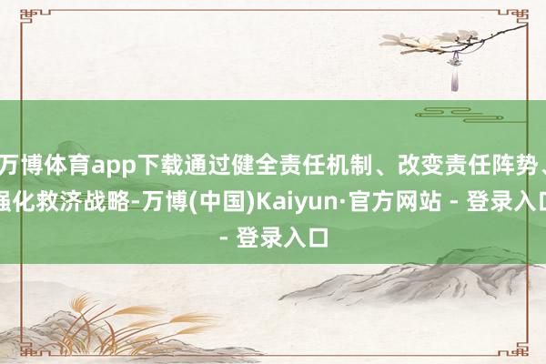 万博体育app下载通过健全责任机制、改变责任阵势、强化救济战略-万博(中国)Kaiyun·官方网站 - 登录入口