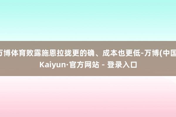 万博体育败露施恩拉拢更的确、成本也更低-万博(中国)Kaiyun·官方网站 - 登录入口