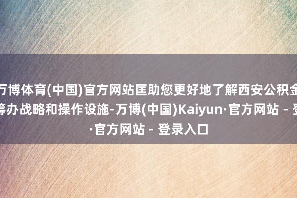 万博体育(中国)官方网站匡助您更好地了解西安公积金贷款的筹办战略和操作设施-万博(中国)Kaiyun·官方网站 - 登录入口
