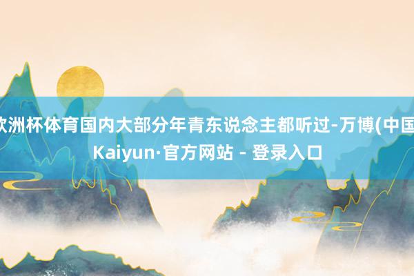 欧洲杯体育国内大部分年青东说念主都听过-万博(中国)Kaiyun·官方网站 - 登录入口